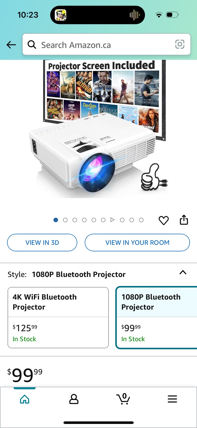 1080P WiFi Bluetooth Projector with Screen - photo 4