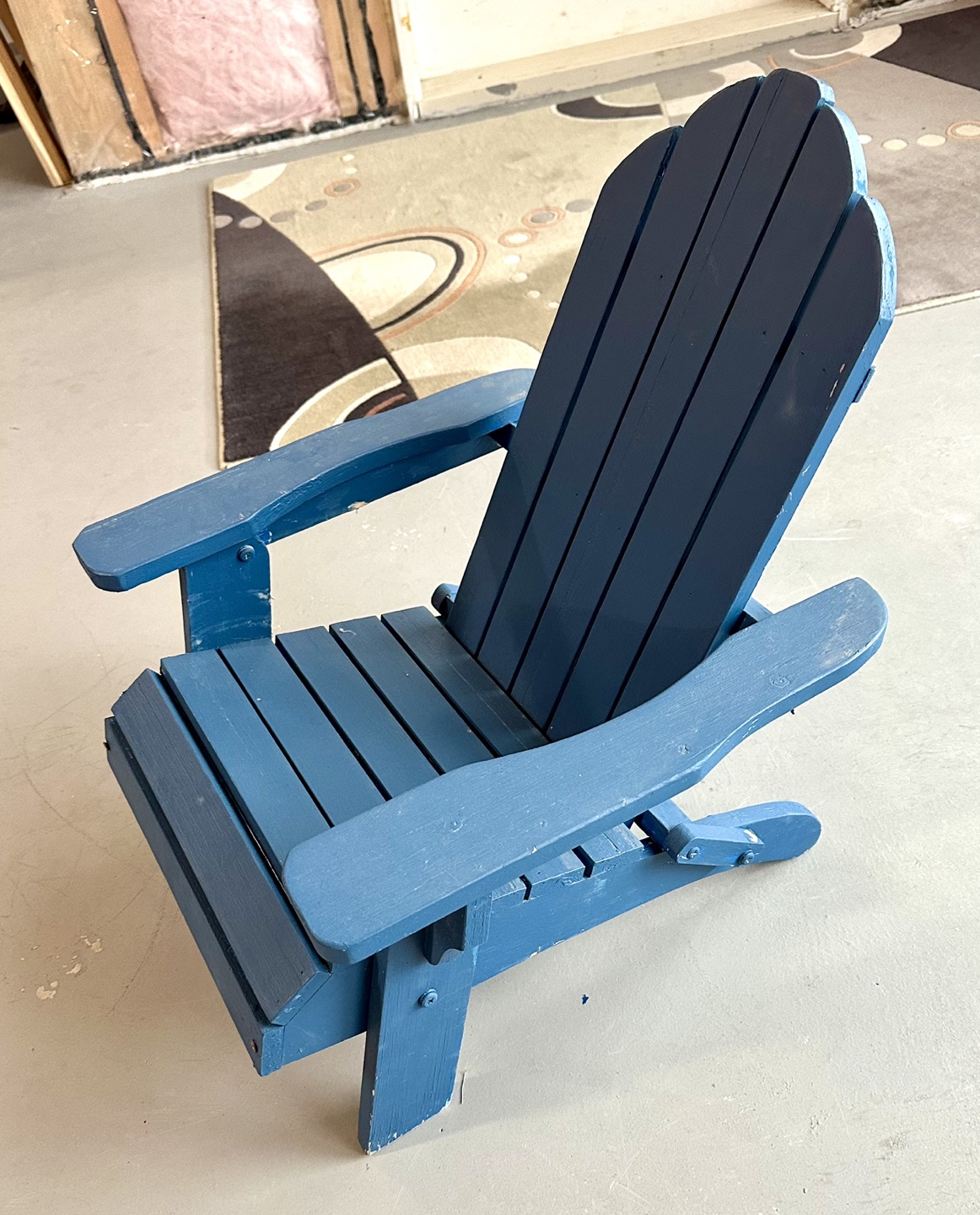 Blue Wooden Adirondack Chair Kids