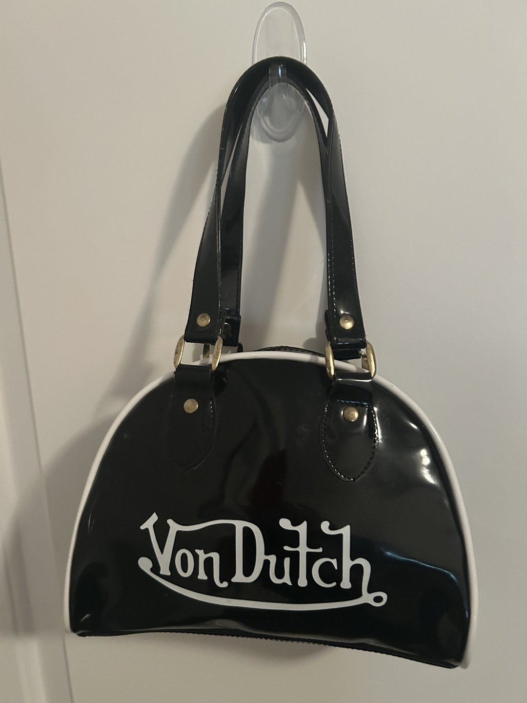 Von Dutch Originals Black Patent Leather Handbag - photo 4