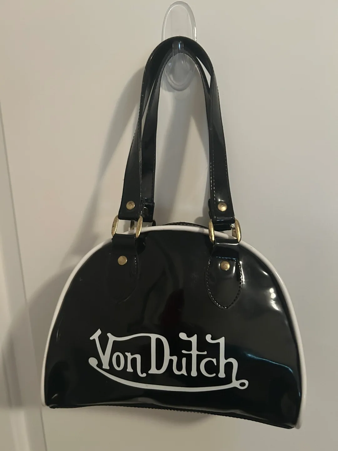 Von Dutch Originals Black Patent Leather Handbag image indicator(4)