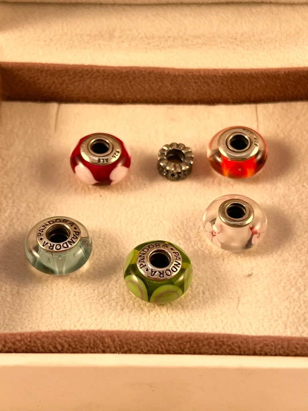 Pandora Charm Bracelet Beads Set of Six image indicator(2)