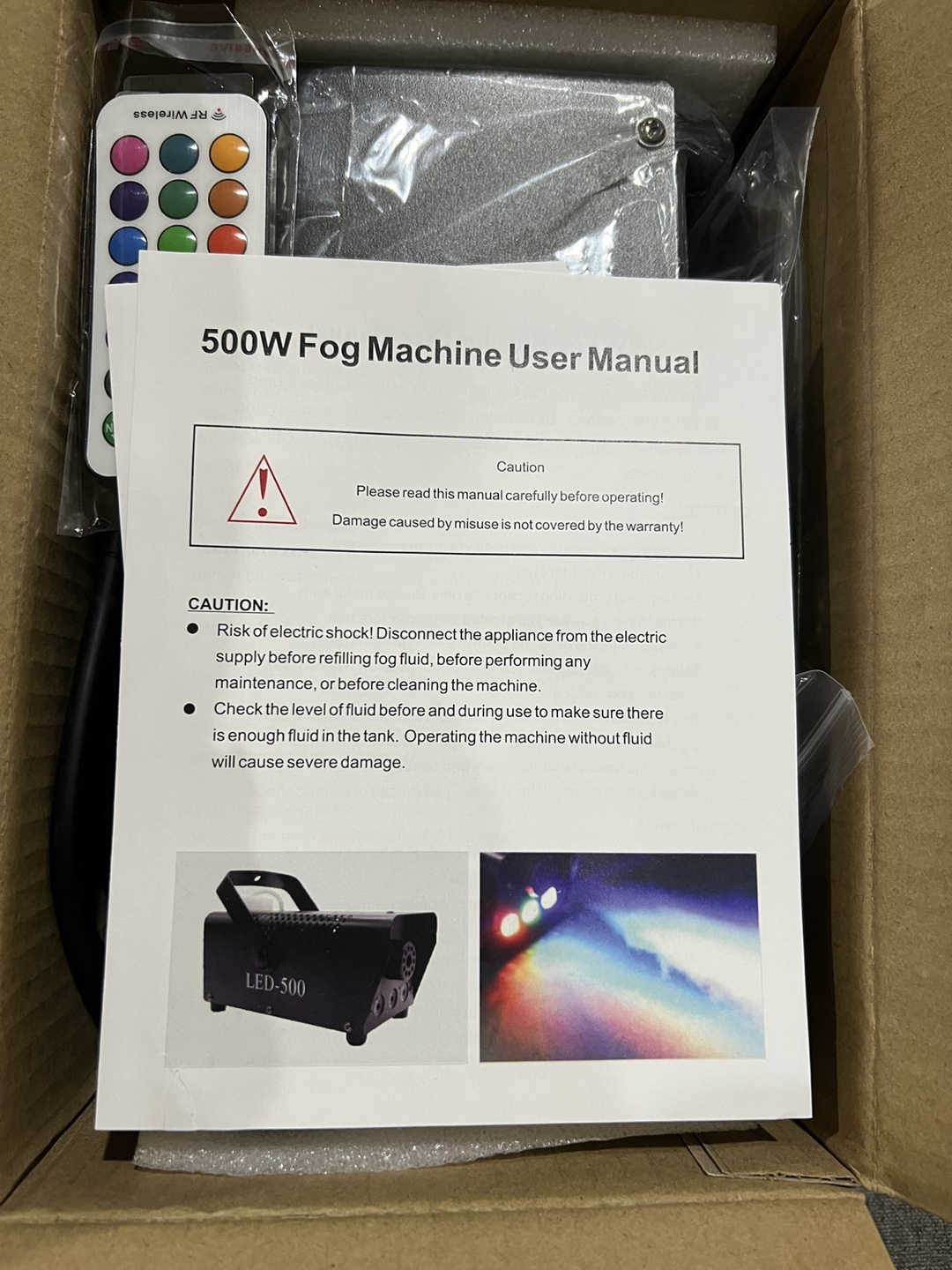 500W LED Fog Machine with Remote - photo 3