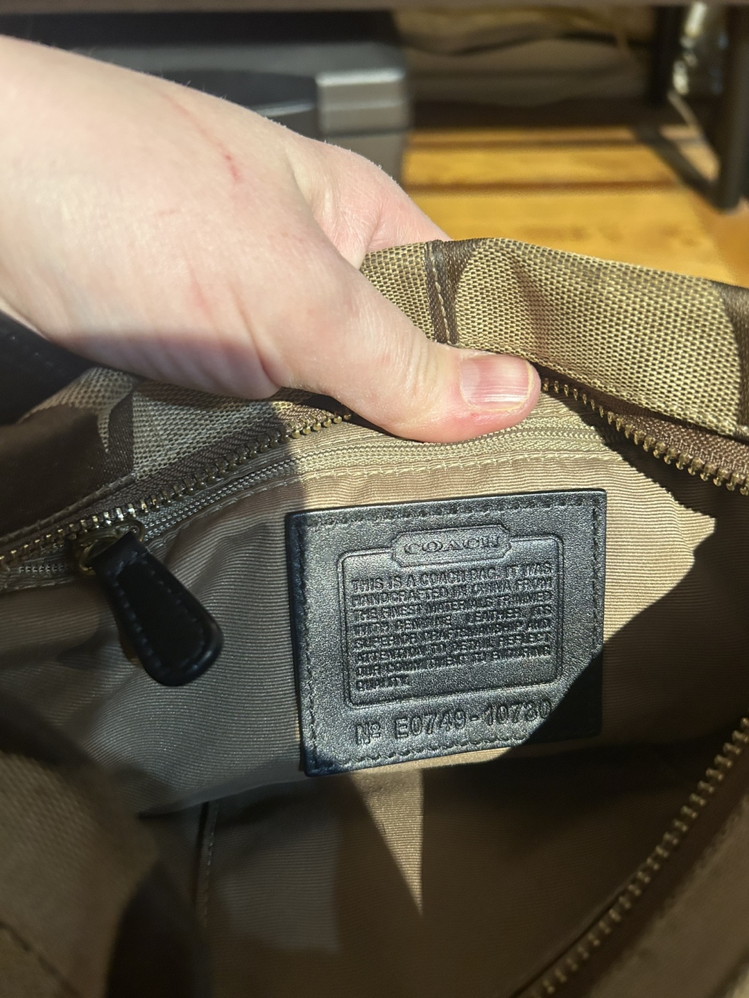 Coach Signature C Brown Beige Shoulder Bag - photo 4