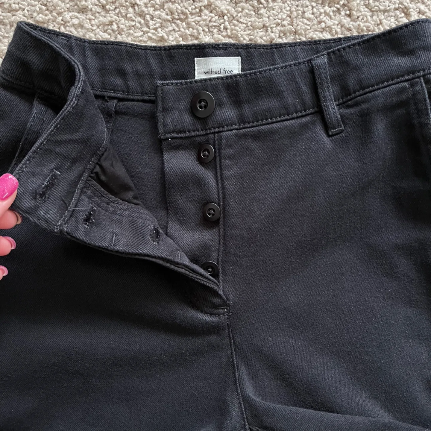 Wilfred Free Black Cargo Pants Size 2 image indicator(3)