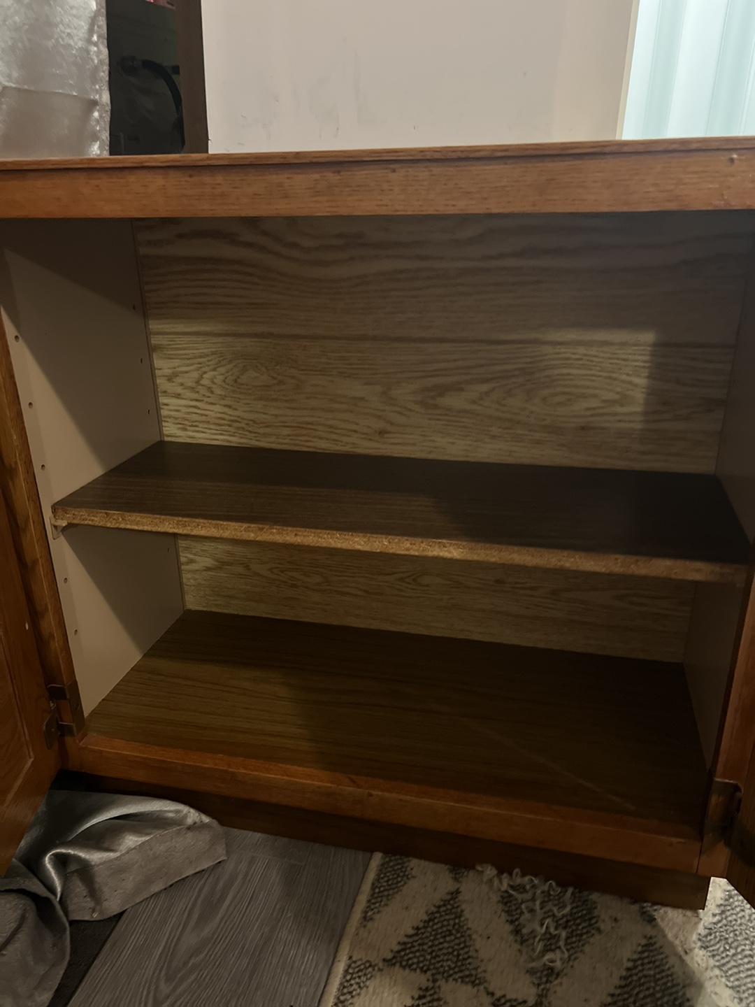 Solid Wood Cabinet with Two Doors and Shelf - photo 3