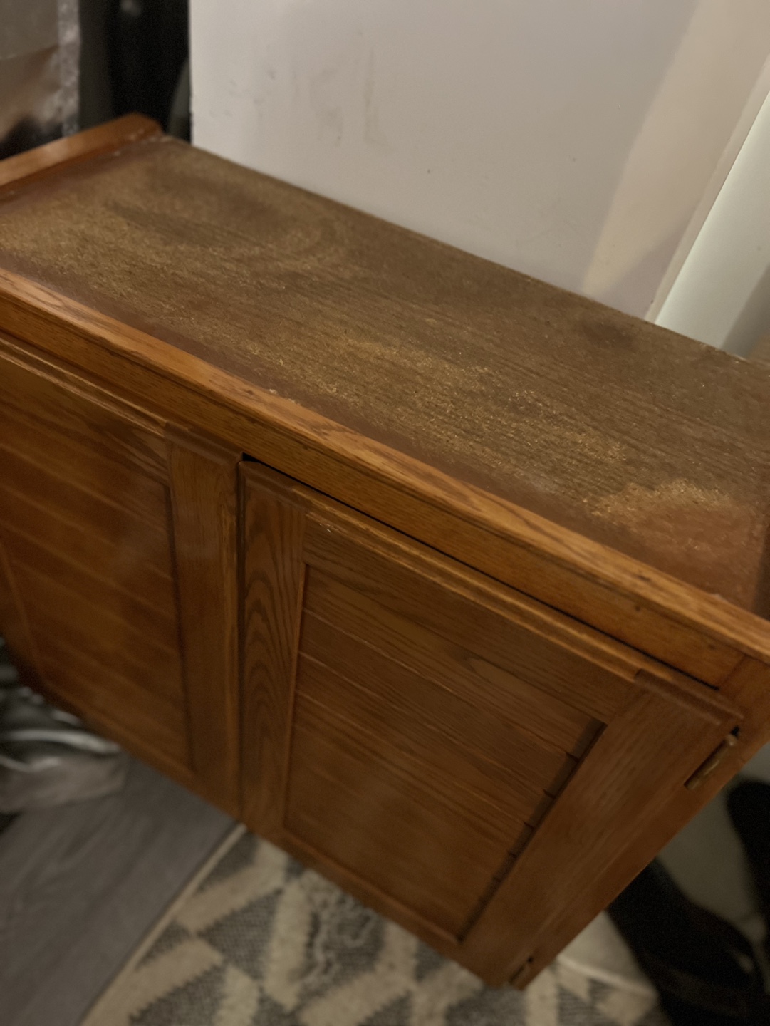 Solid Wood Cabinet with Two Doors and Shelf - photo 4