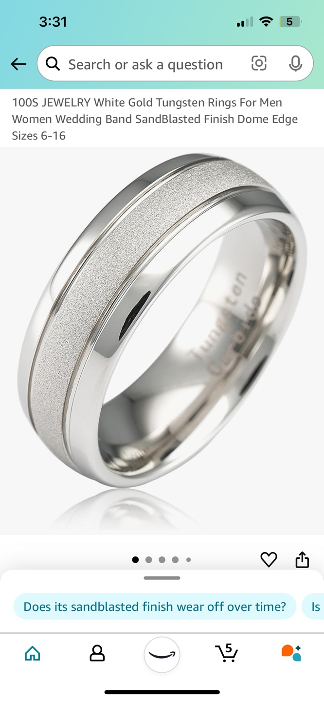 Men Tungsten Ring - photo 5