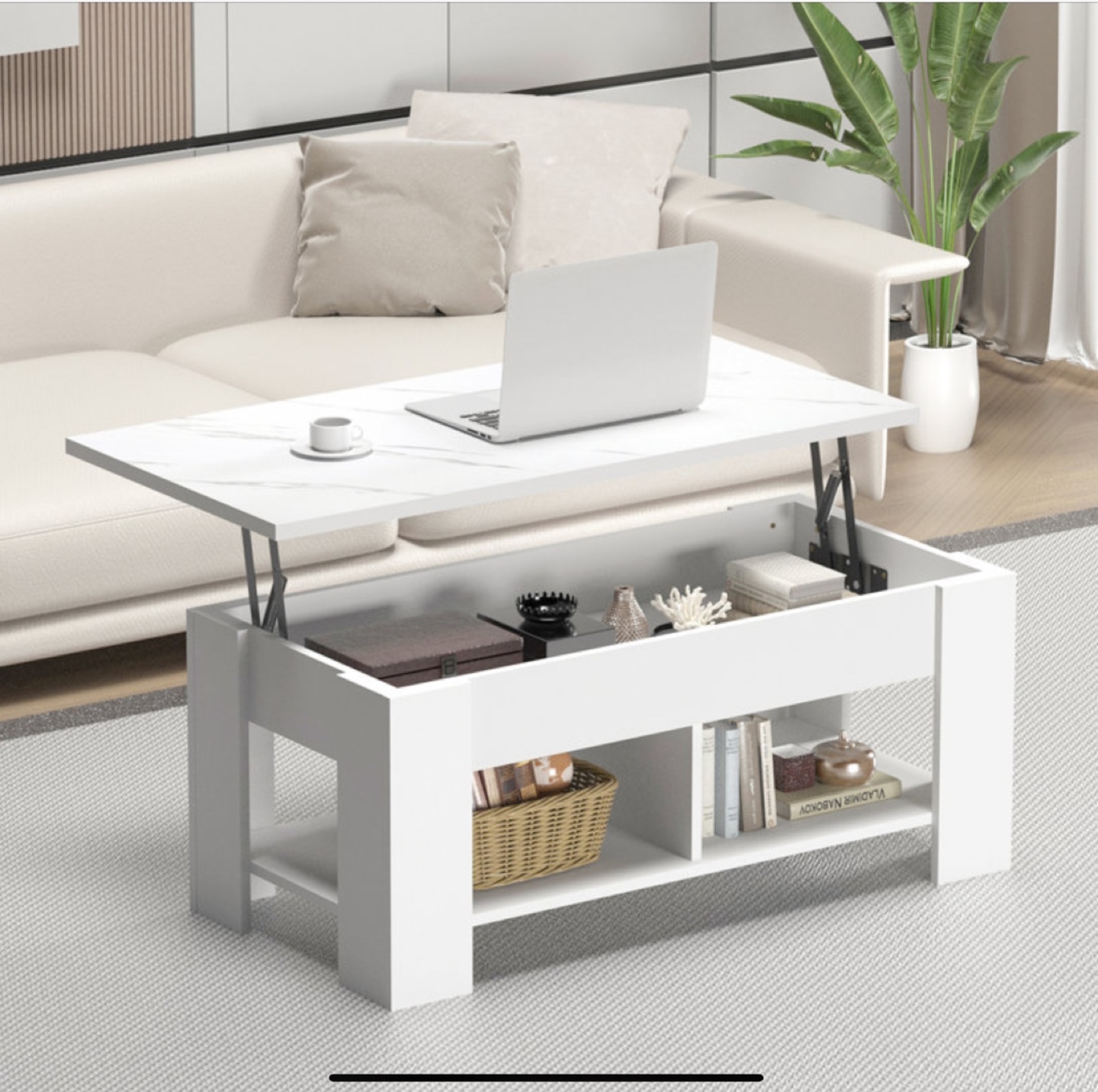 Lift-Top Coffee Table with Storage