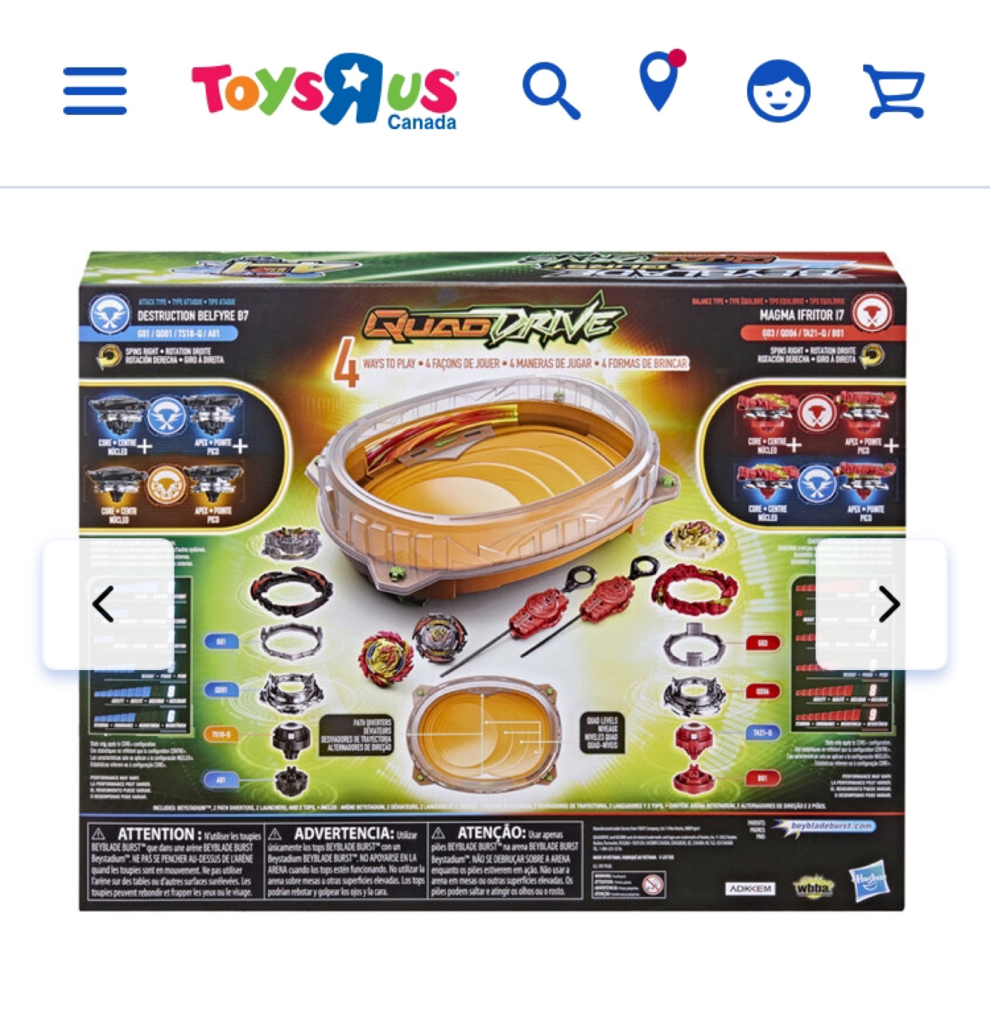 Beyblade Burst QuadDrive Battle Set with Beystadium - photo 4