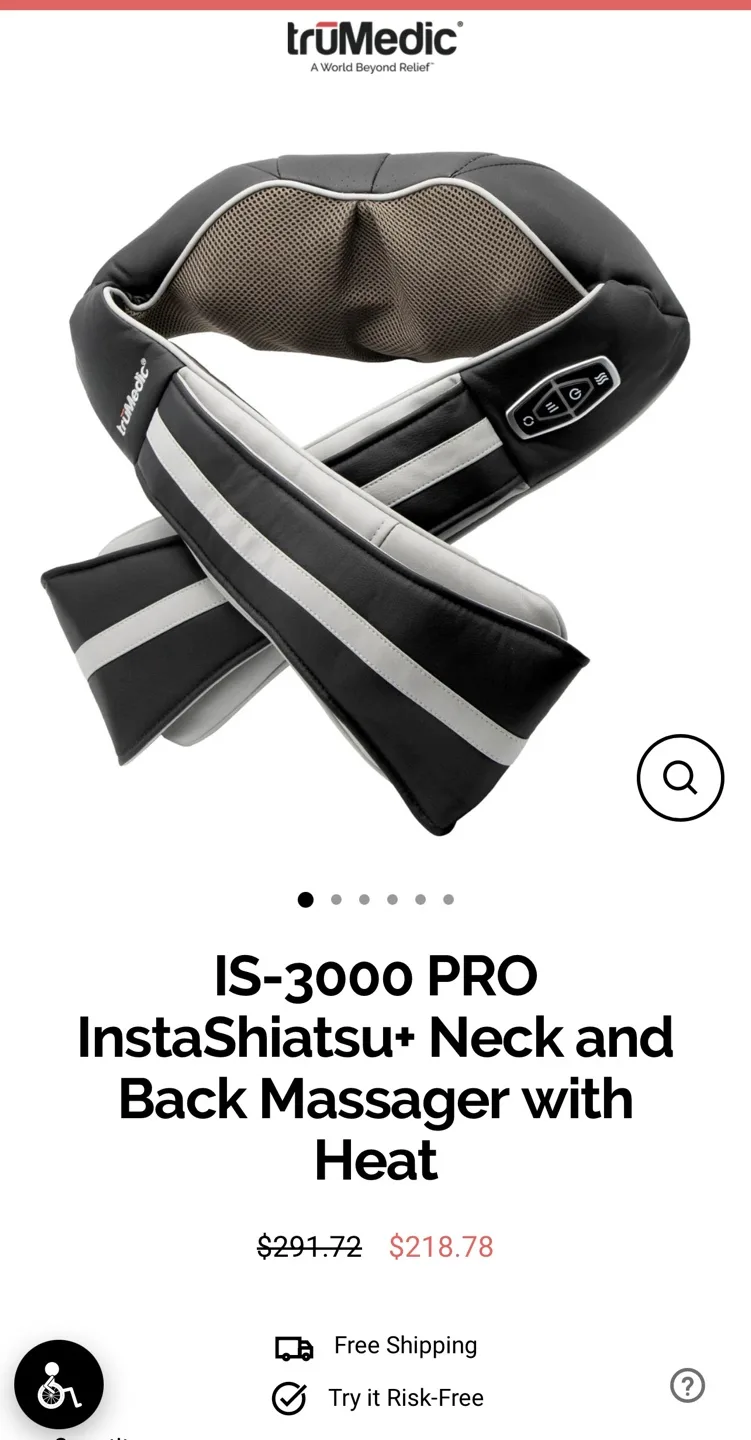 Shiatsu+ Neck & Back Massager w/ Heat image indicator(2)