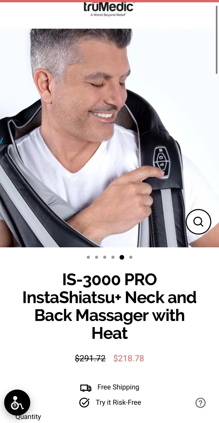 Shiatsu+ Neck & Back Massager w/ Heat image indicator(3)