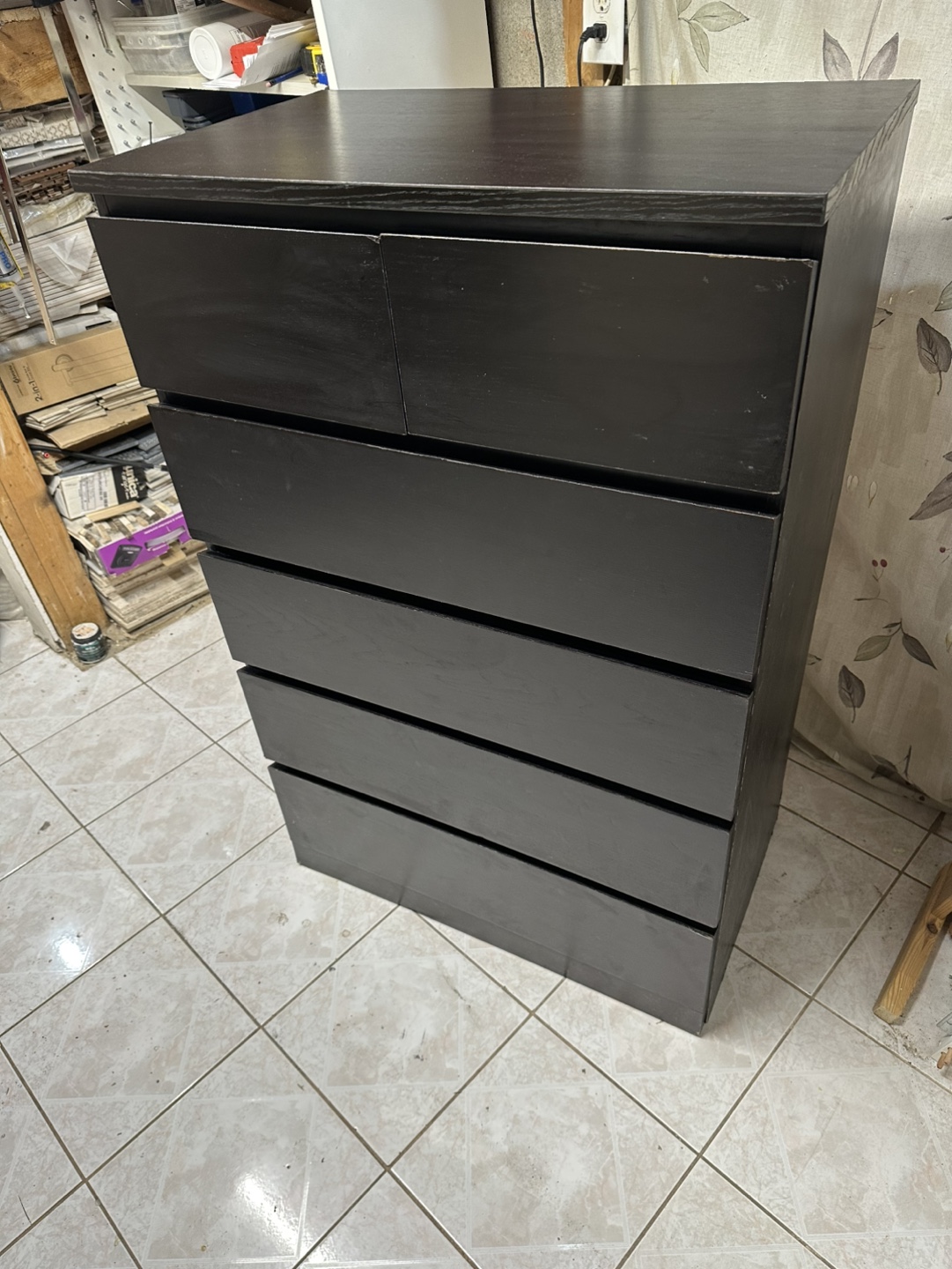 IKEA MALM 5-drawer Chest - Black-Brown - photo 2