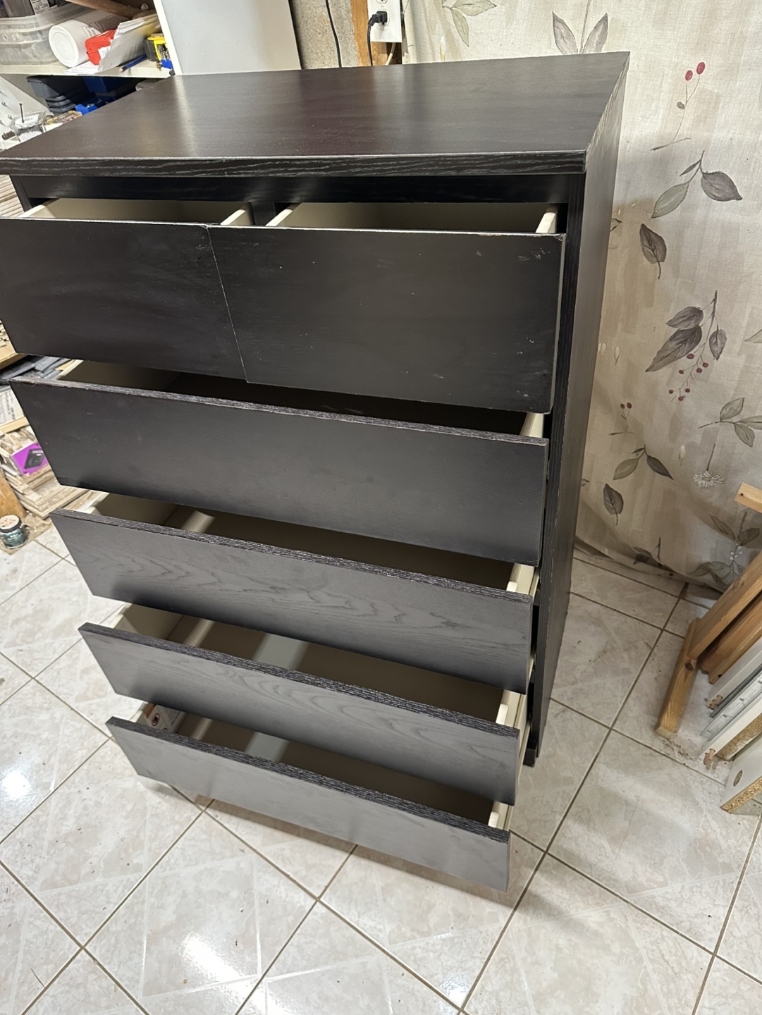 IKEA MALM 5-drawer Chest - Black-Brown - photo 3