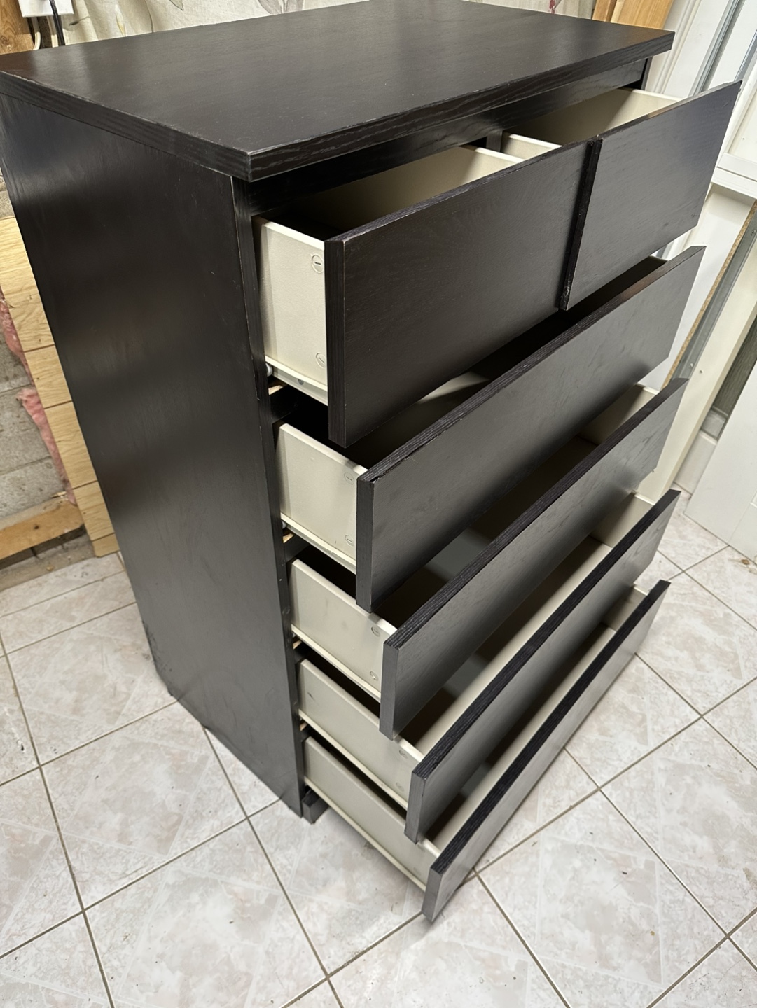 IKEA MALM 5-drawer Chest - Black-Brown - photo 4