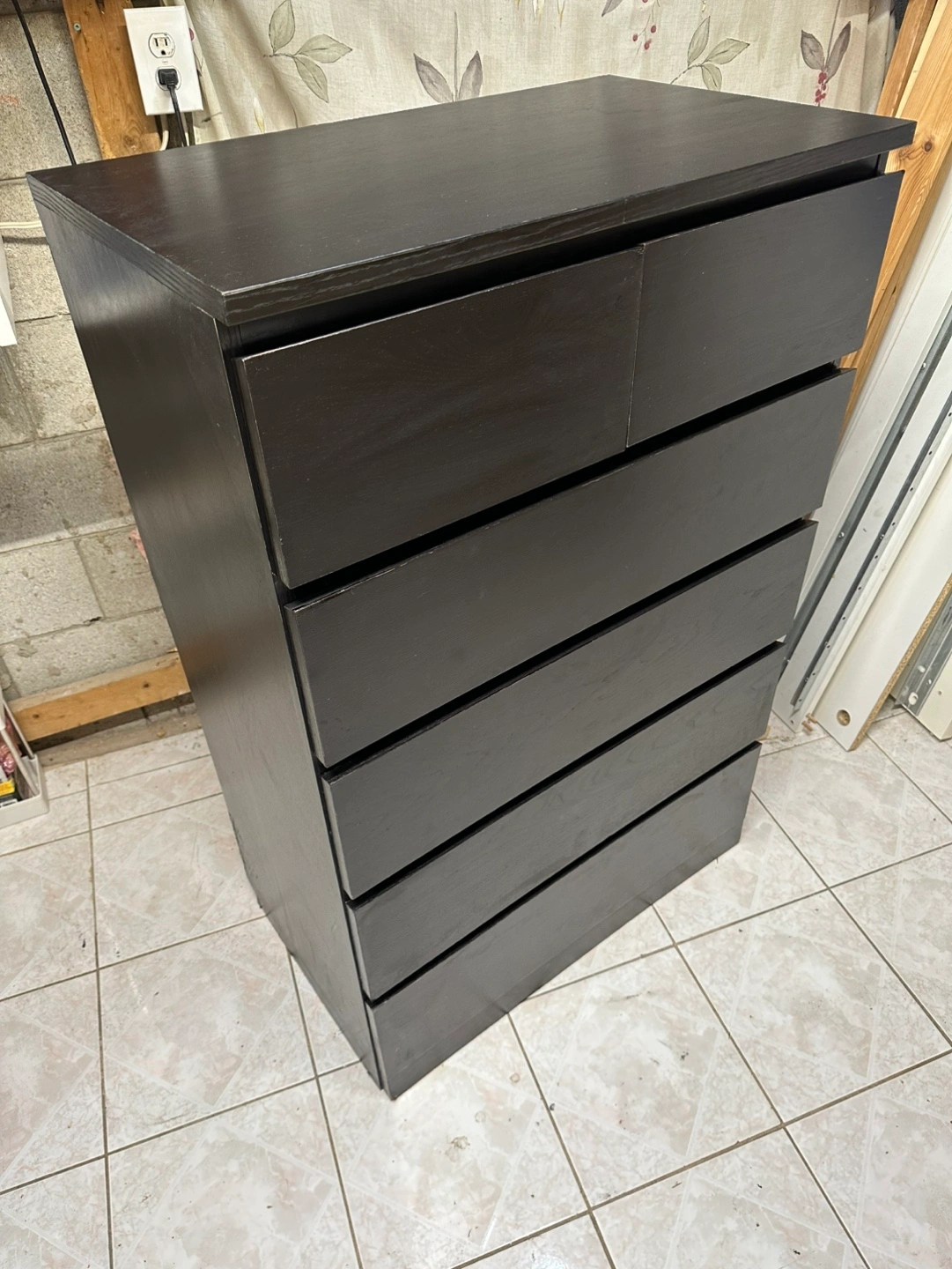 ikea malm black dresser Malm 6-Drawer Chest, Black-Brown