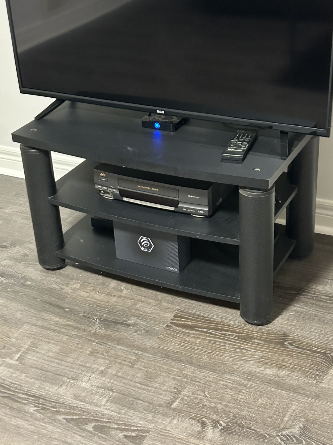 Black TV Stand with 3 Shelves