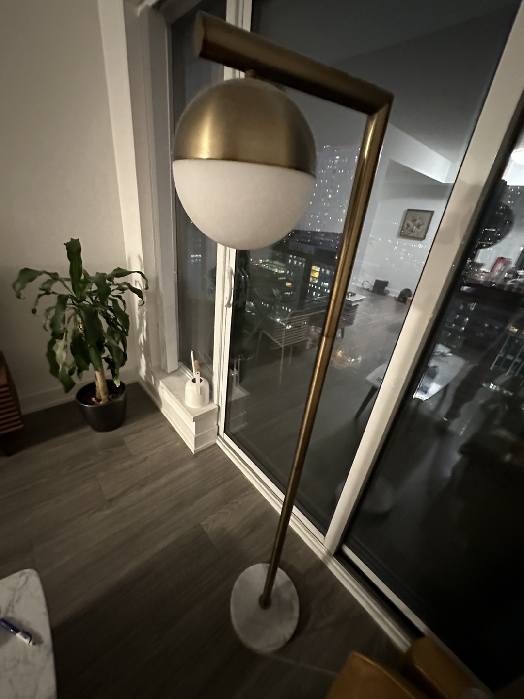 Arc Floor Lamp with Marble Base - photo 4