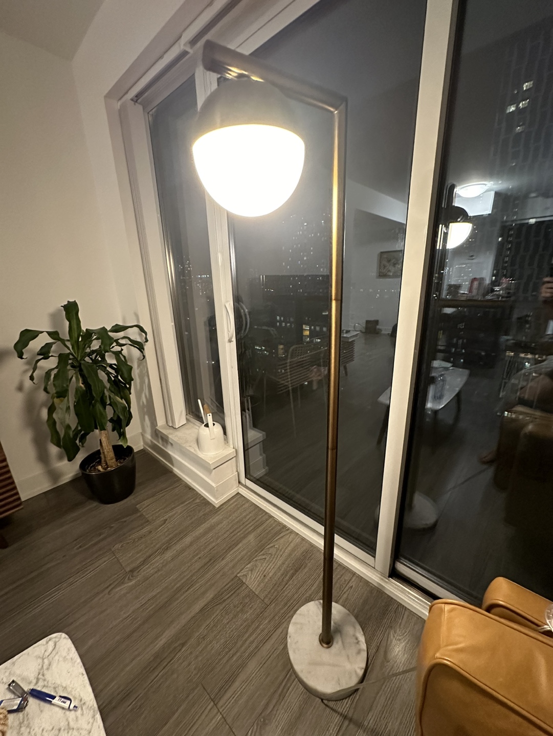 Arc Floor Lamp with Marble Base