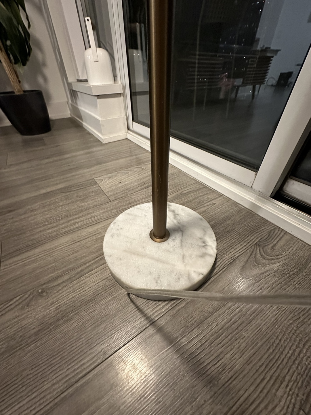 Arc Floor Lamp with Marble Base - photo 3