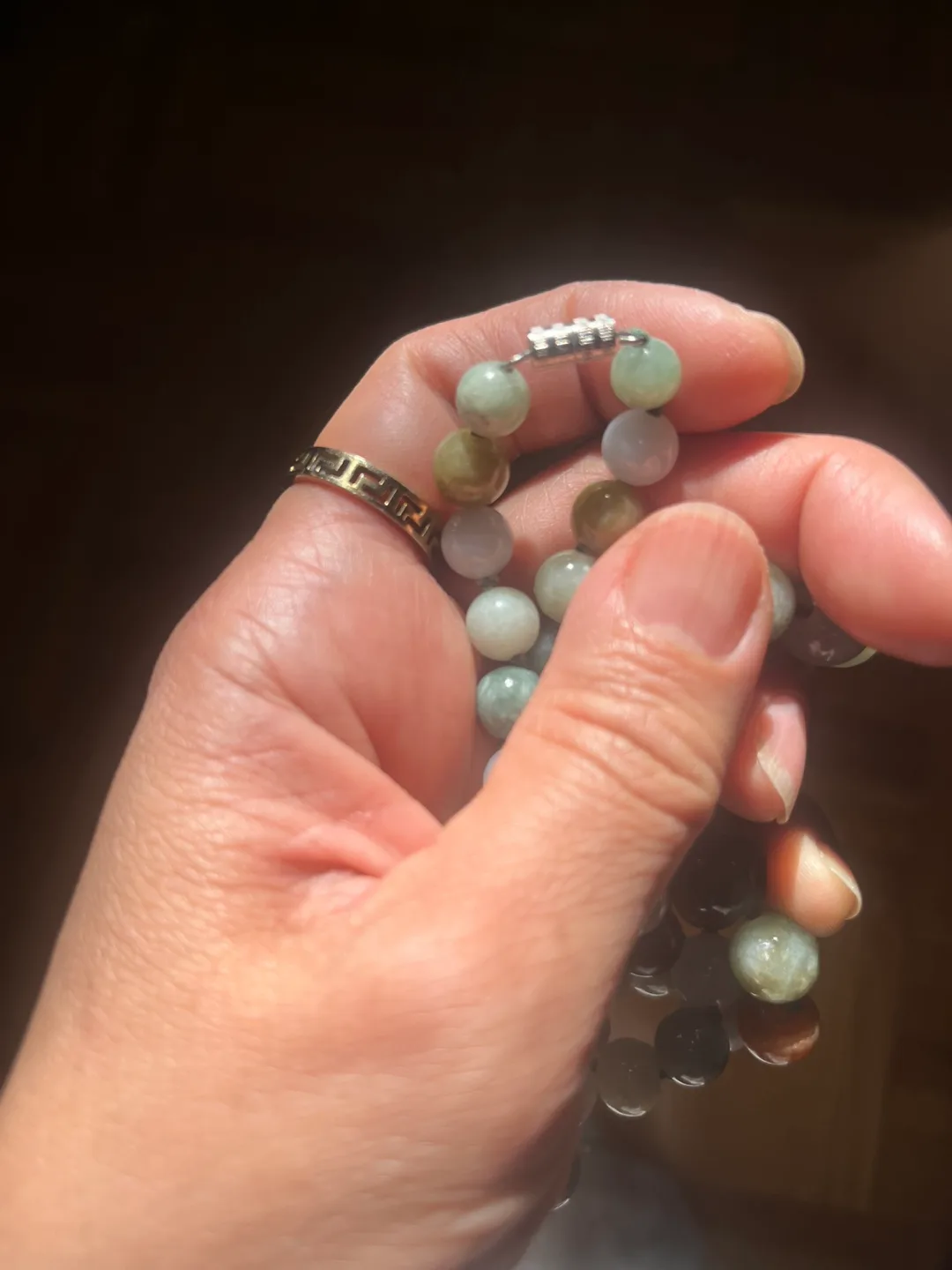 Multicoloured Jade Bead Necklace image indicator(4)