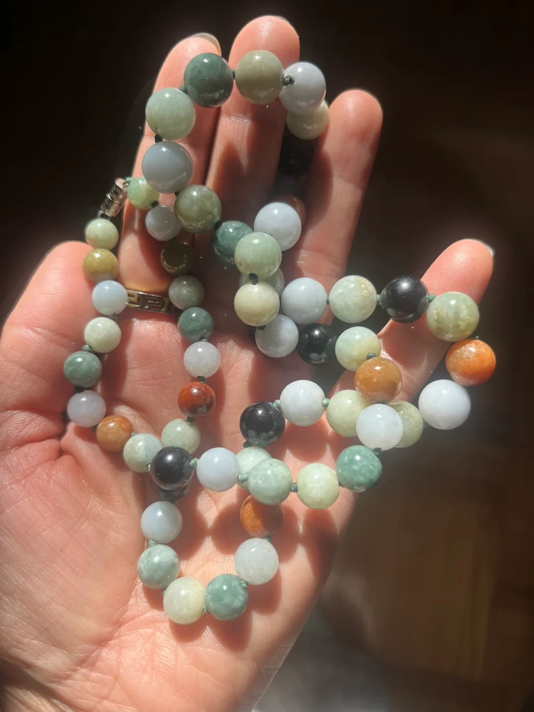 Multicoloured Jade Bead Necklace image indicator(3)