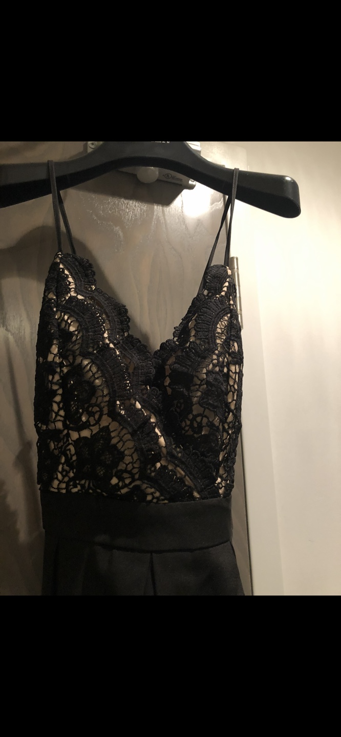 Honey, Black Lace Overlay Cocktail Dress