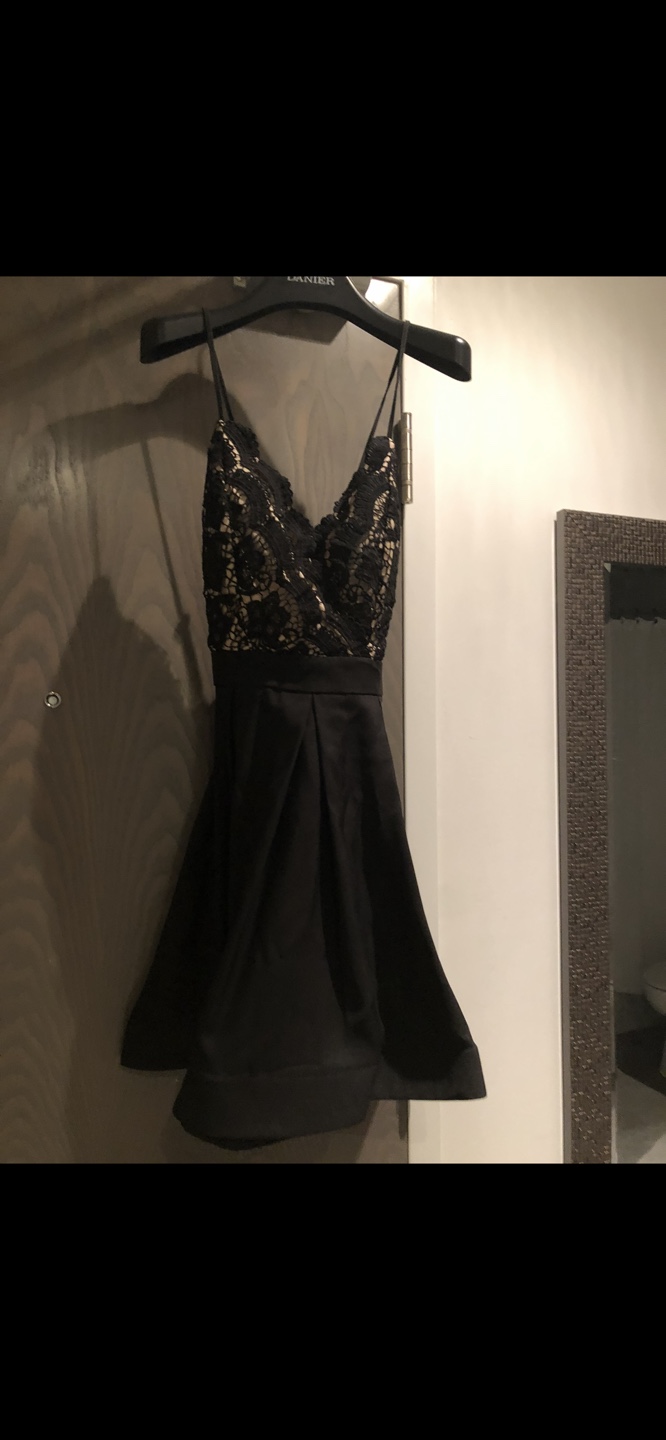 Honey, Black Lace Overlay Cocktail Dress - photo 2