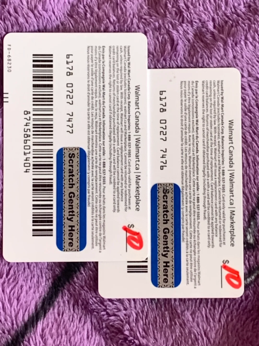 Two $10 Walmart Gift Cards image indicator(2)