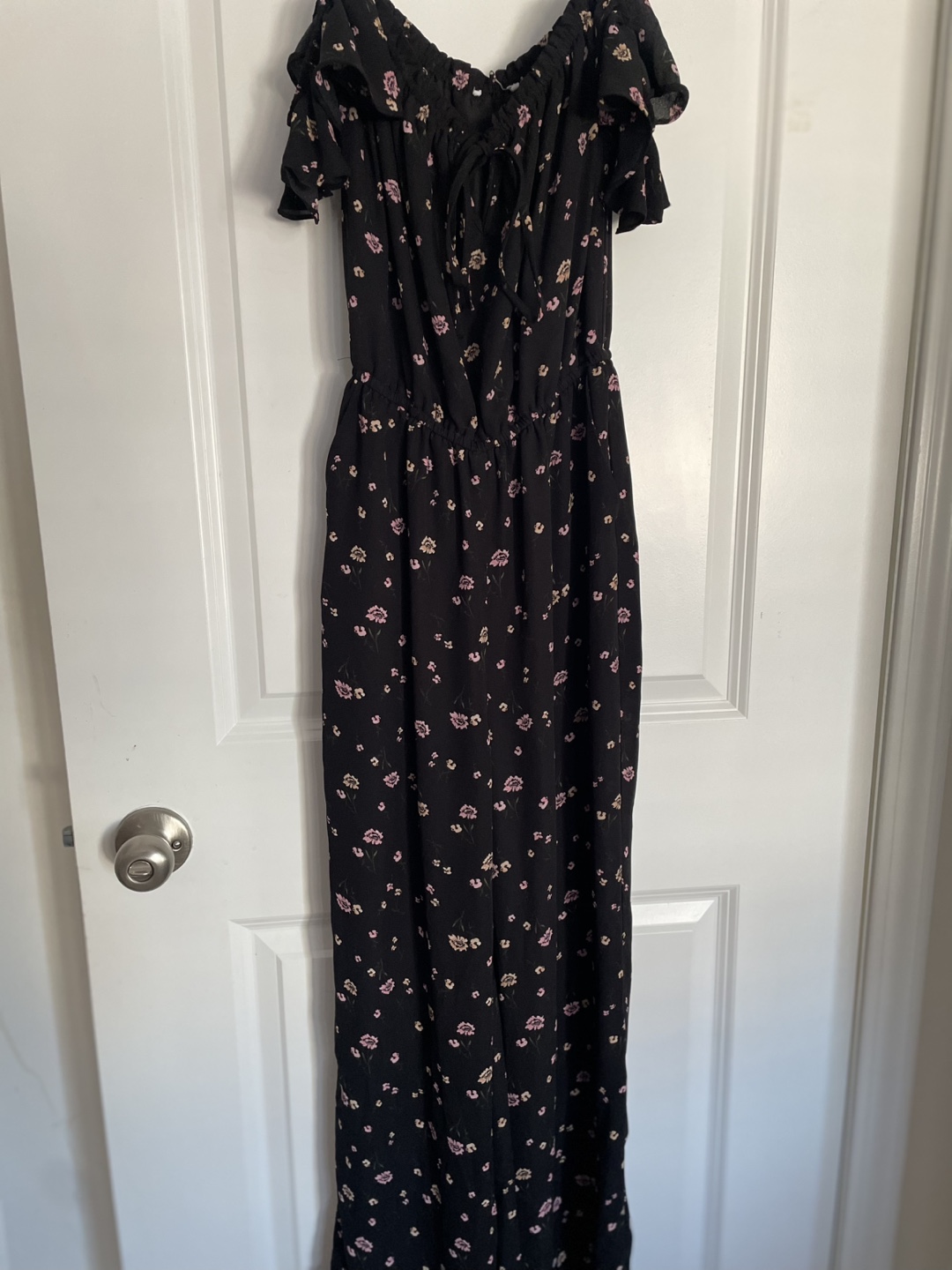 Floral Print Off-the-Shoulder Jumpsuit