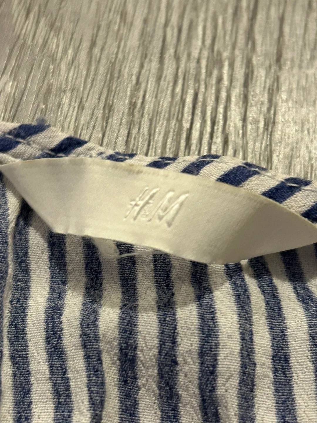 H&M Blue and White Striped Crop Top image indicator(2)