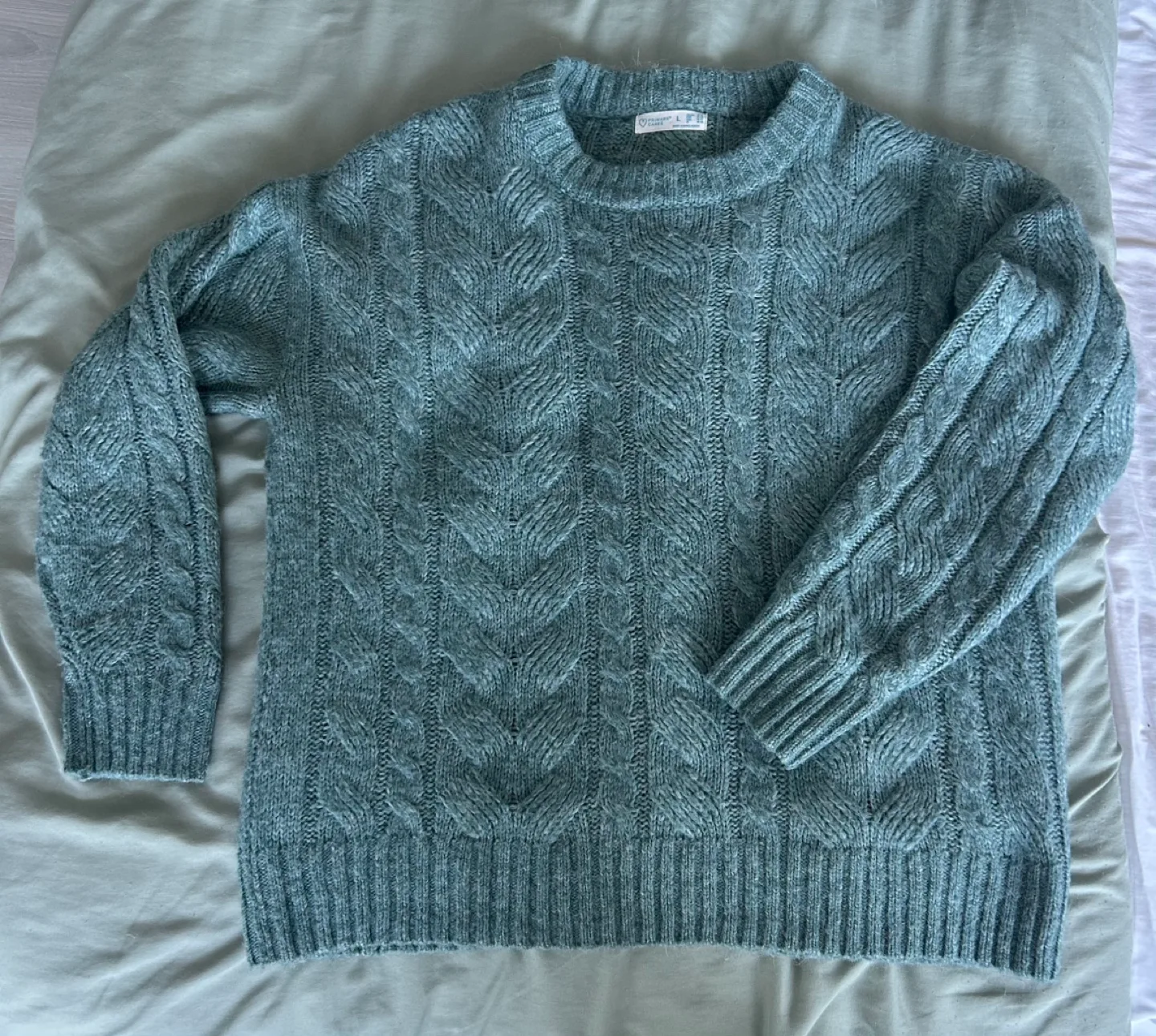 Women's Cable Knit Sweater - Teal Green thumbnail