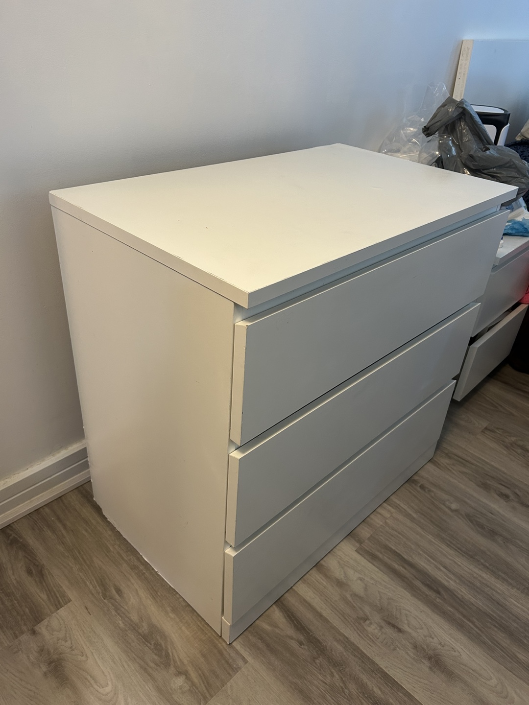 IKEA malm White 3-Drawer Chest - photo 2
