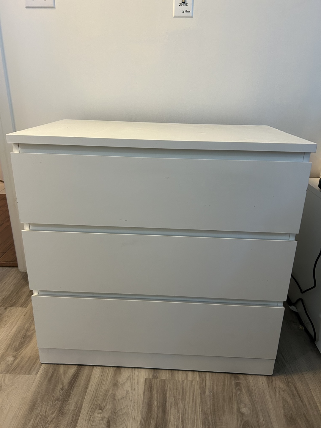 IKEA malm White 3-Drawer Chest