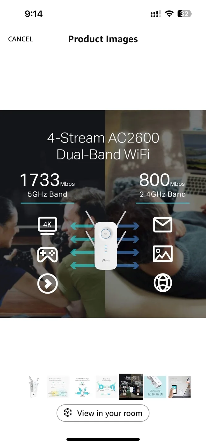 TP-Link AC2600 WiFi Range Extender image indicator(7)