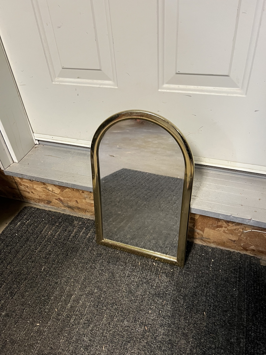 Brass Framed Arch Mirror