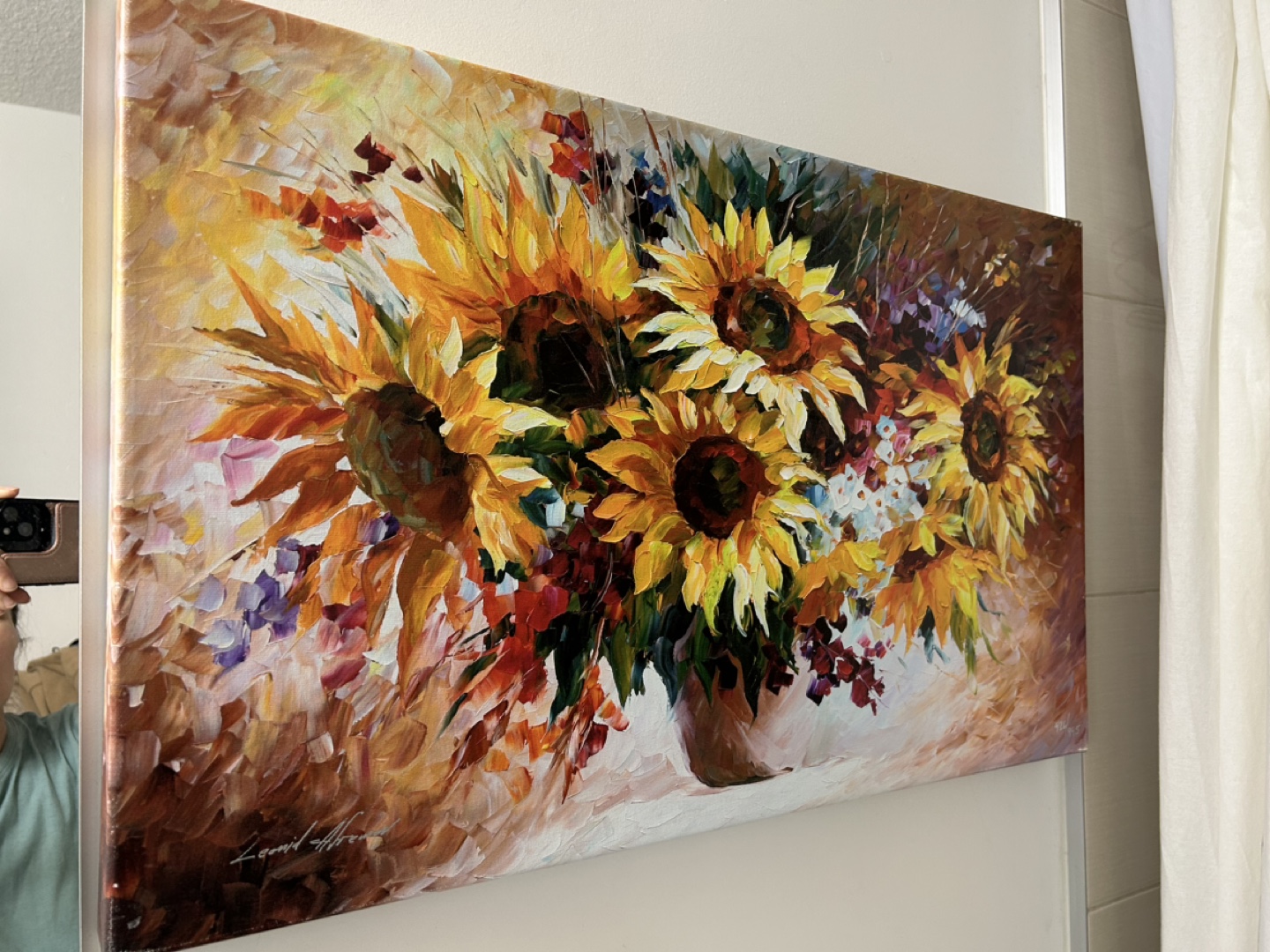 Leonid Afremov Sunflower Painting Reproduction - photo 3