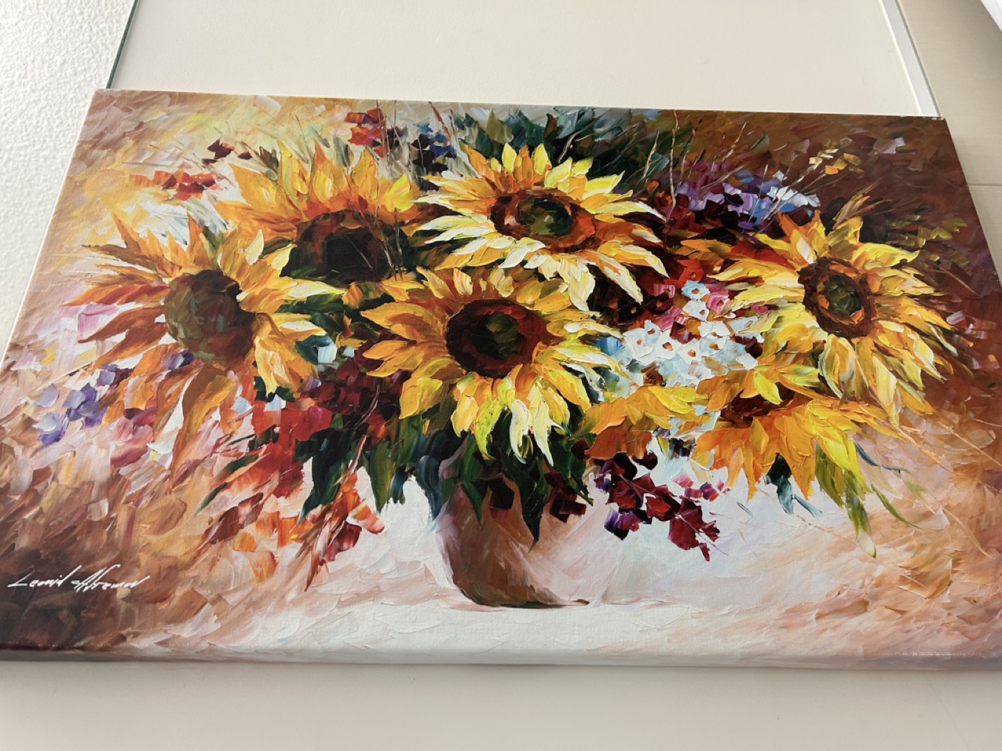Leonid Afremov Sunflower Painting Reproduction - photo 2