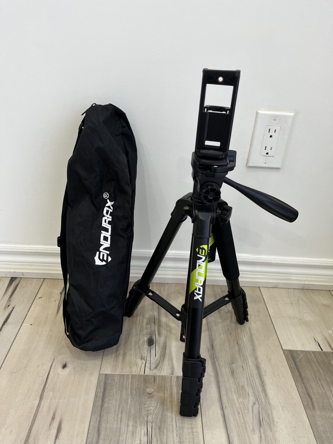 66” Portable Tripod with Phone Holder with Bag - photo 2