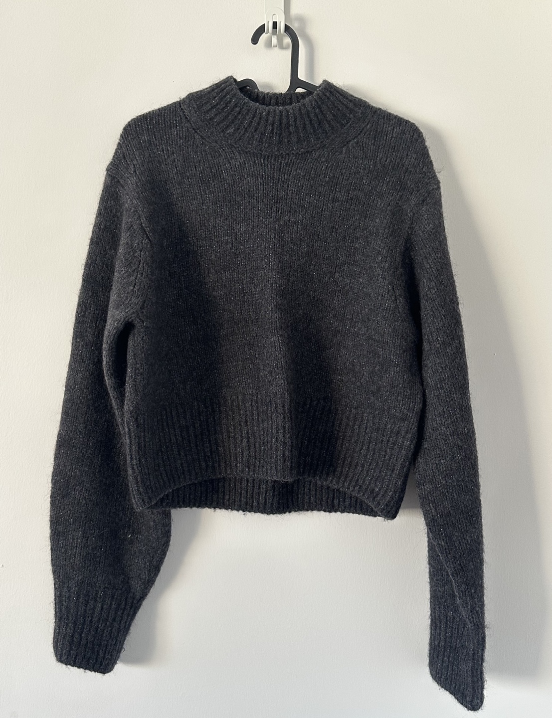 COS Dark Gray Cropped Sweater