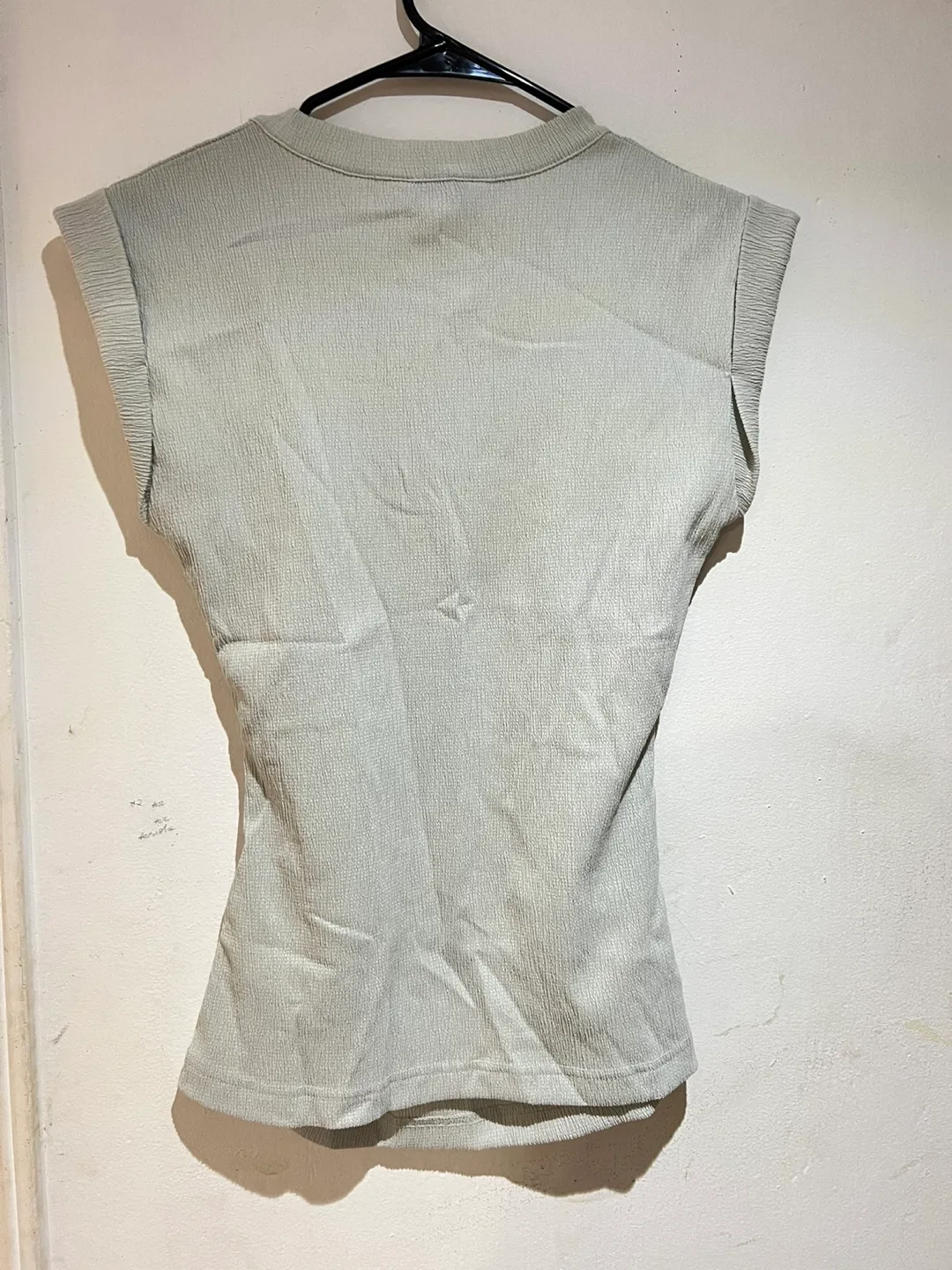Club Monaco Sage Green Ribbed Knit Top Size Small image indicator(2)