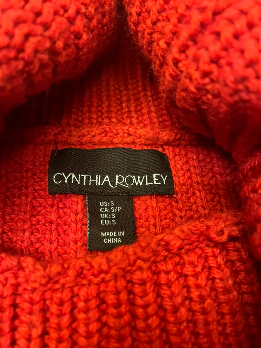 ❤️🧡Red Mock Neck Sweater - Small image indicator(4)