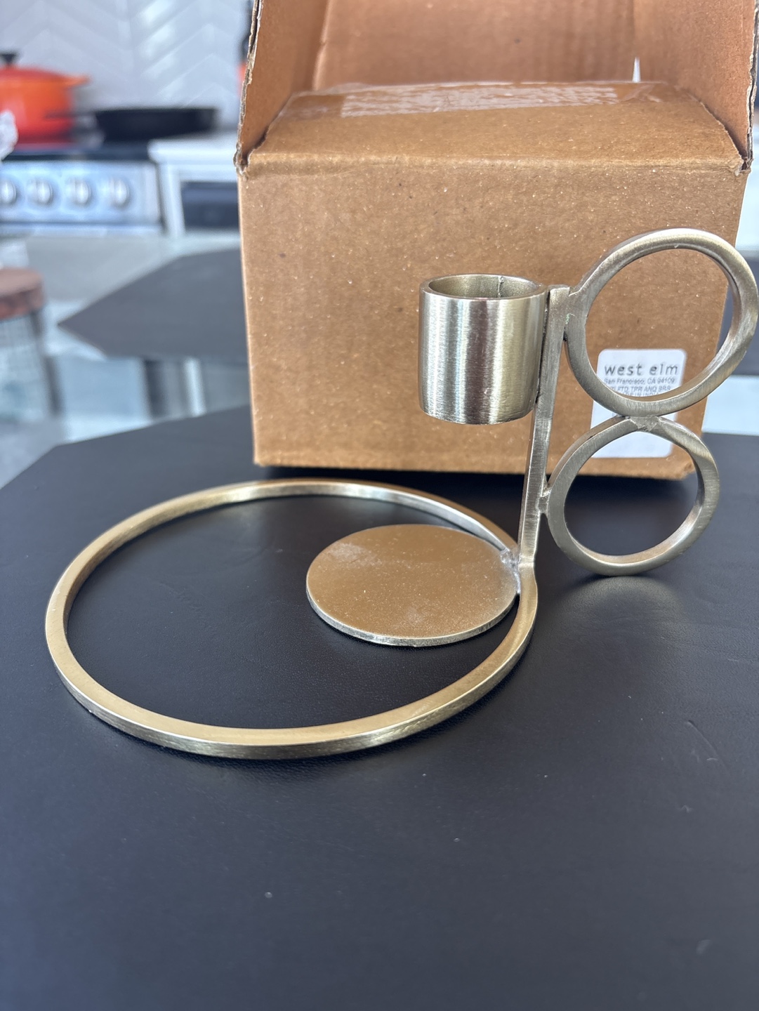 🏈 West Elm Metal Candle Holders (Set of 2)
