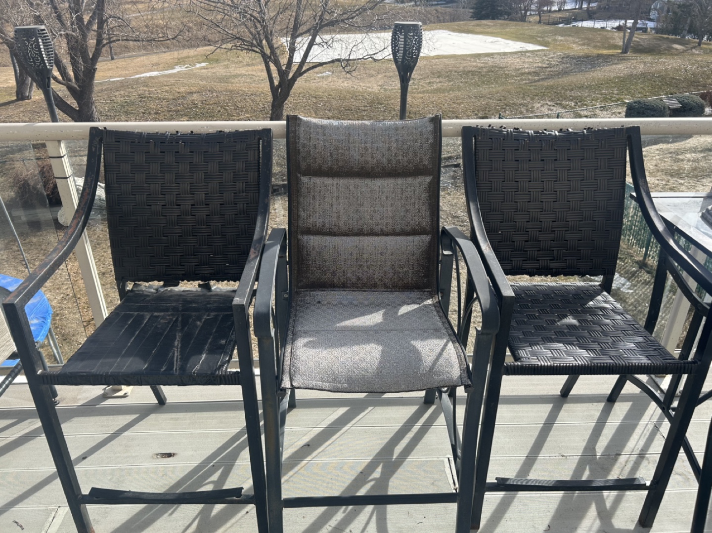 Red Leather Storage Ottoman & Patio Furniture Set - photo 2
