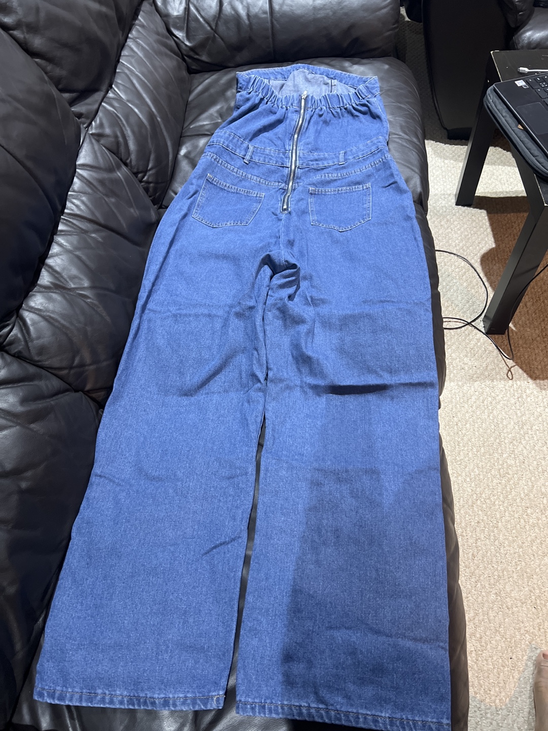 Women's Denim Wide Leg Jumpsuit - photo 3