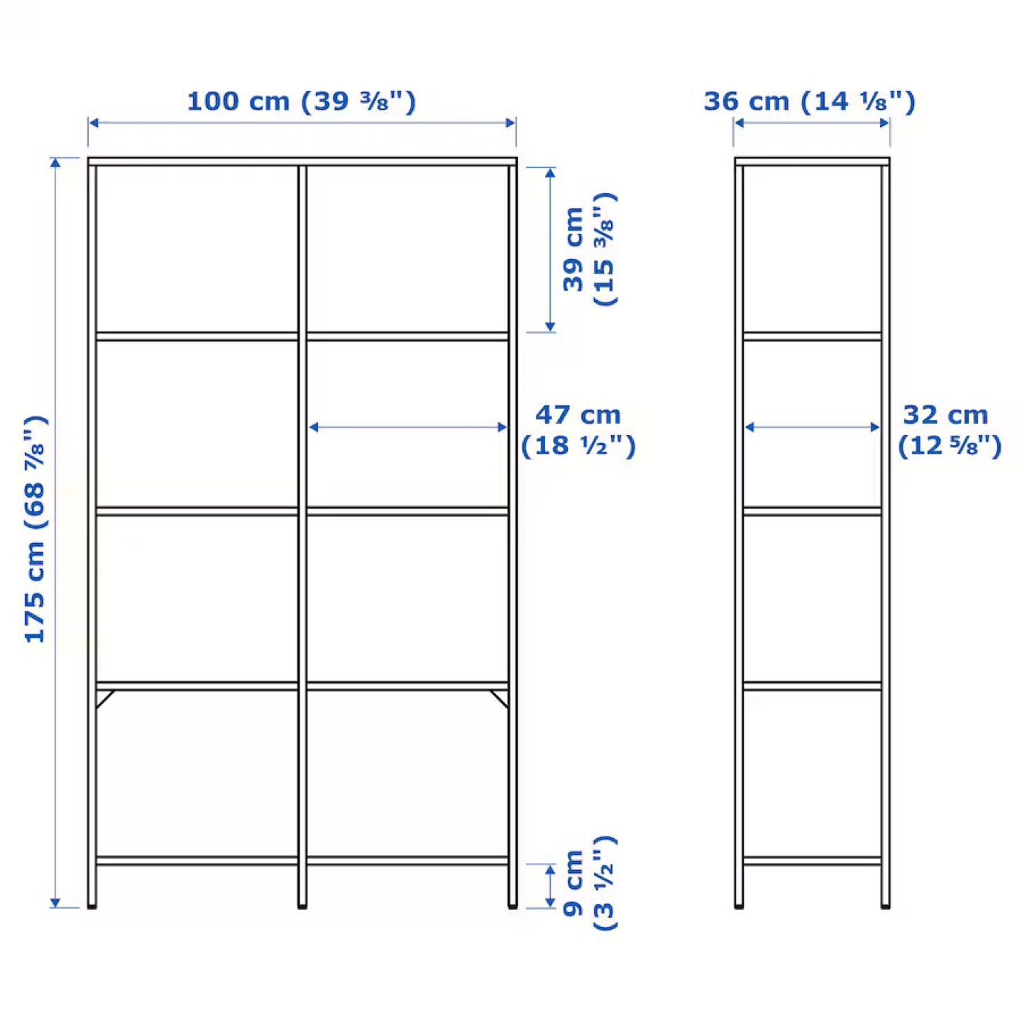 IKEA HEMNES Black Shelving Unit - photo 2