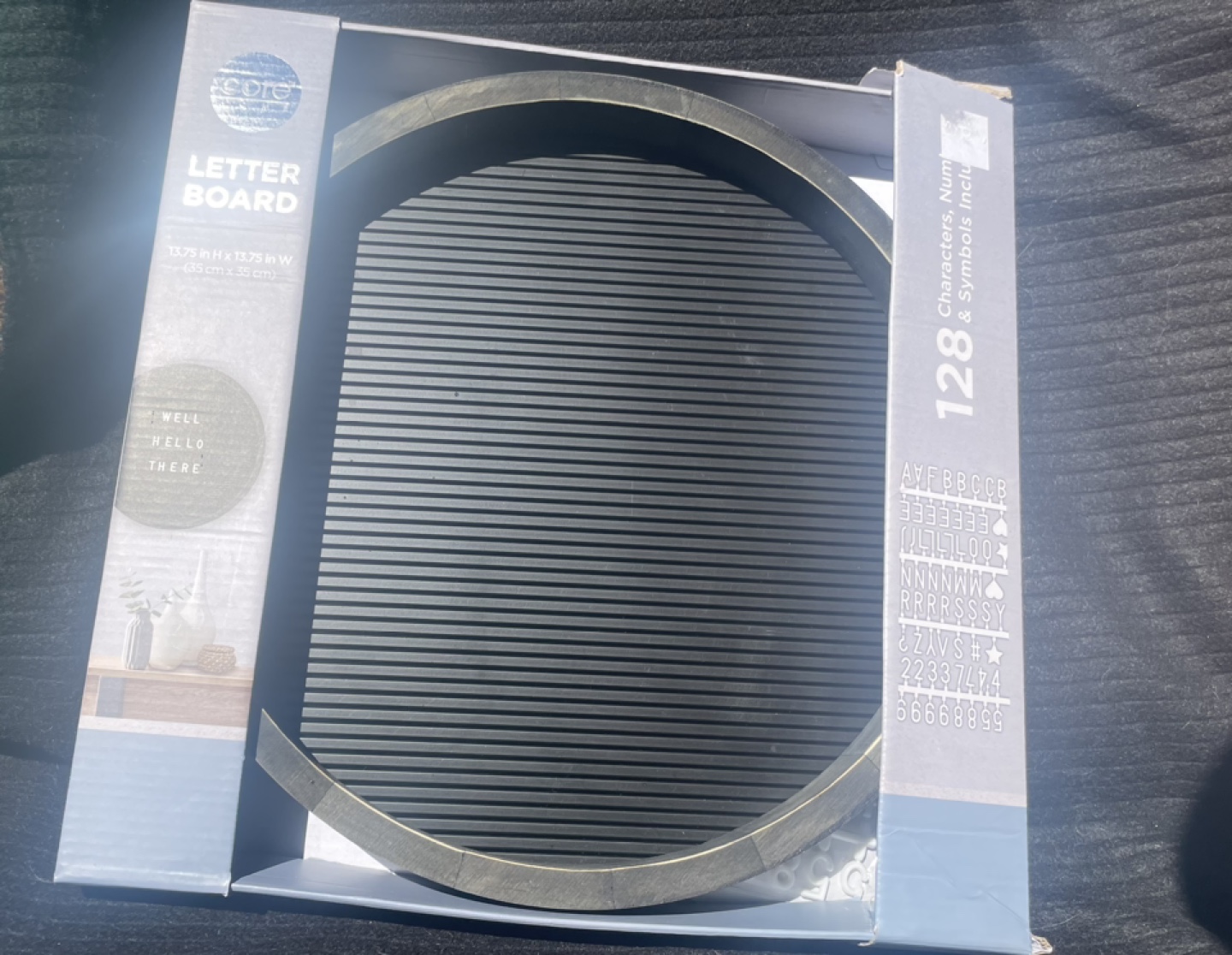 Circular Letter Board with 128 Characters