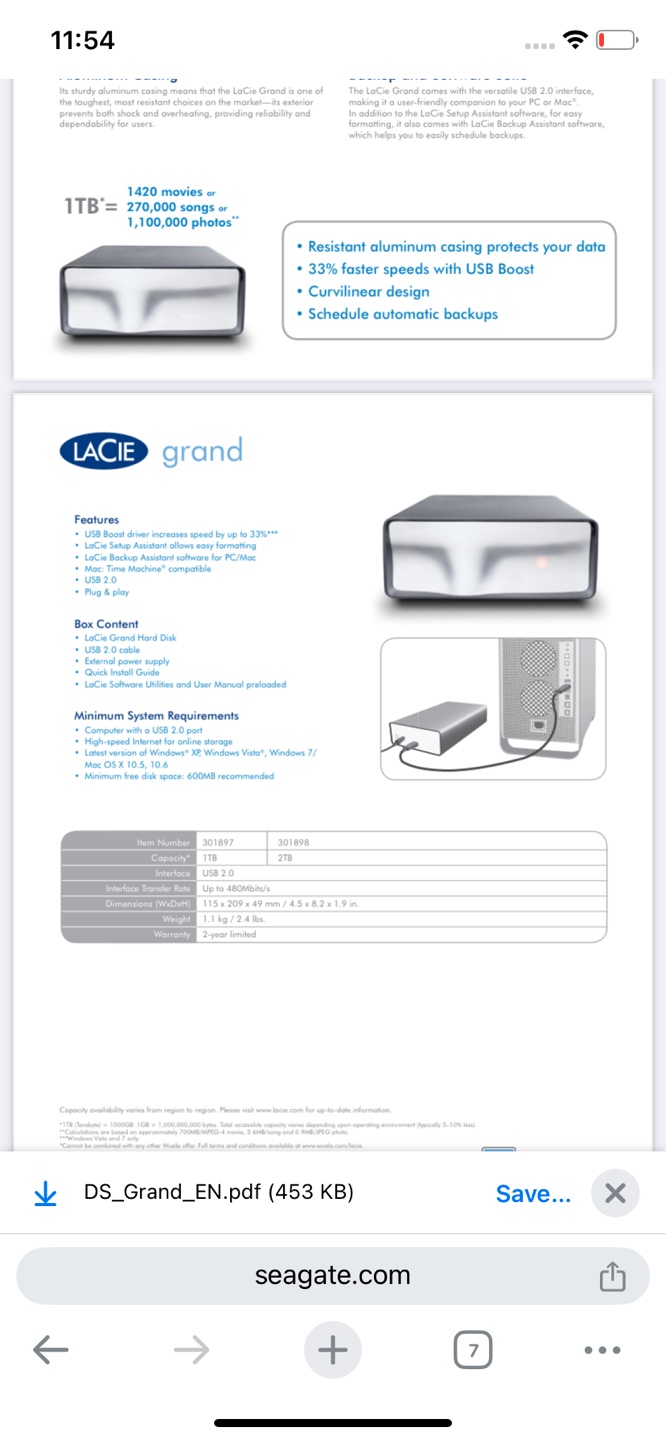 LaCie hard disk 2TB - photo 4