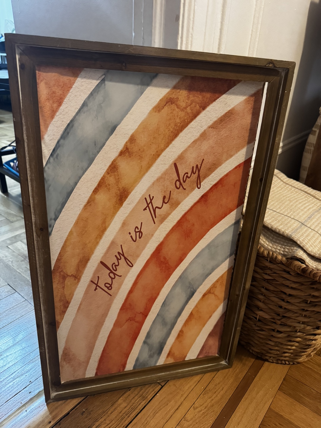 Framed Watercolor Rainbow Wall Art