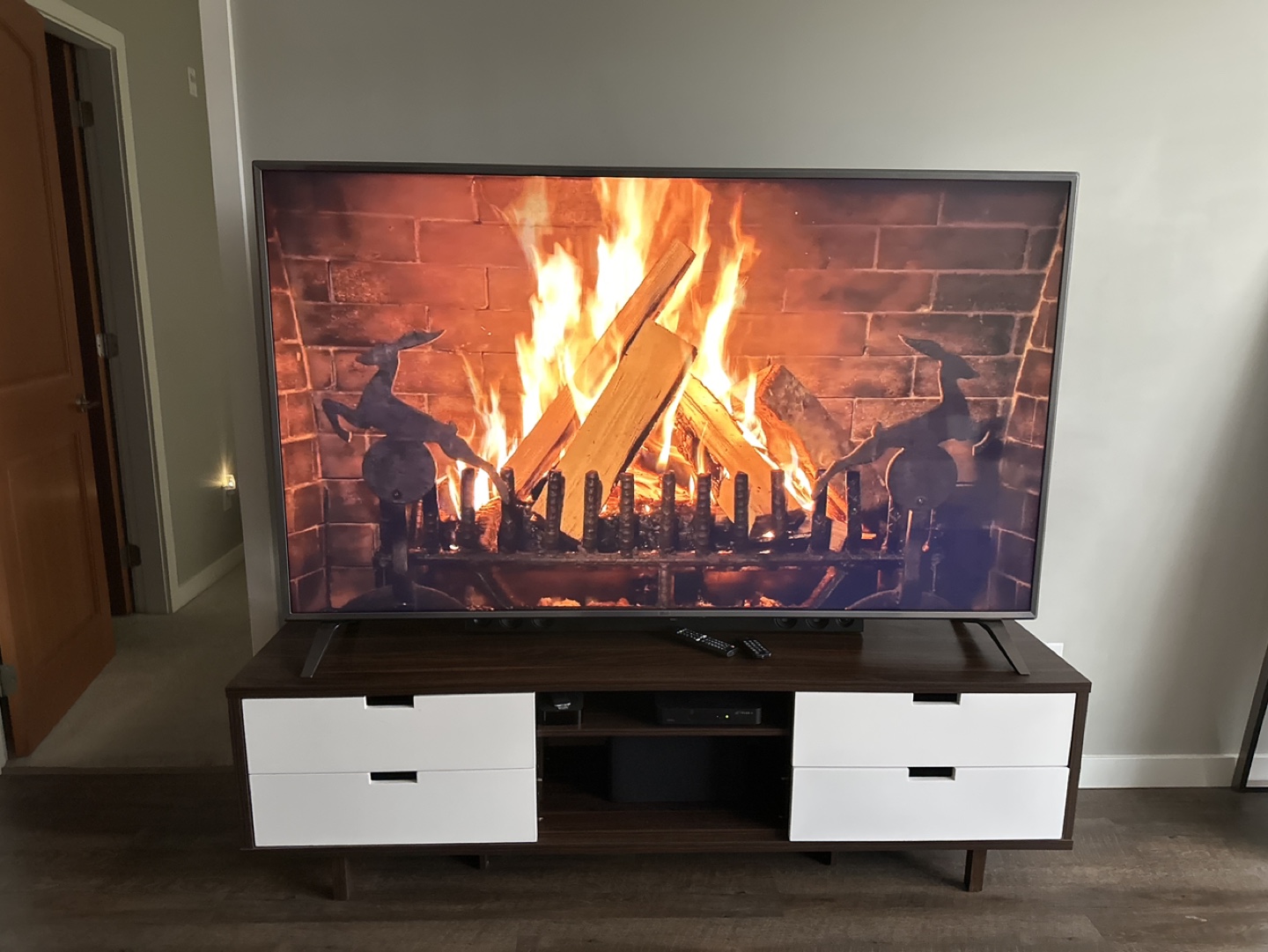 Mid-Century Modern TV Stand with Drawers