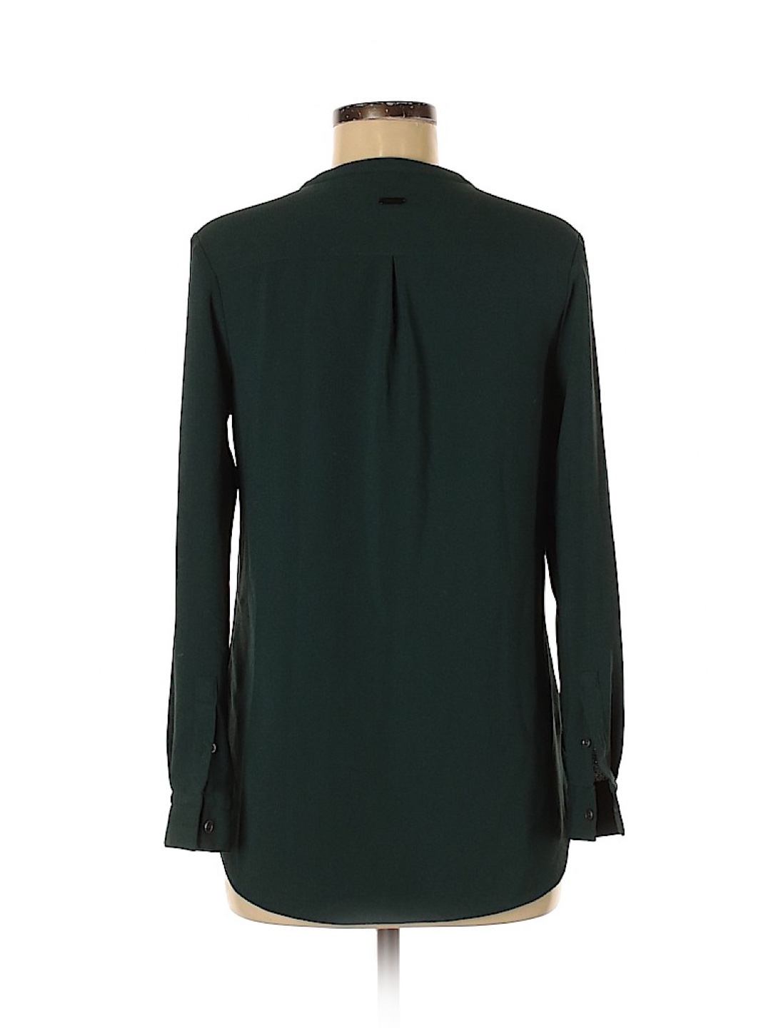 🏈 Barbour Women's Green Long Sleeve Button-Down Blouse Sz 10 - photo 3